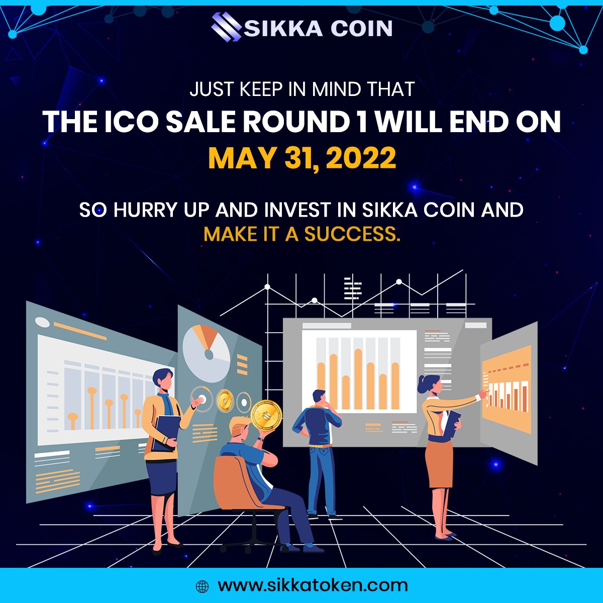 SikkaToken's tweet photo. Just keep in mind that the ICO sale round 1 will end on May 31, 2022, so hurry up and invest in Sikka Coin and make it a success. 

buy here: https://t.co/v9BT86sxI4

#sikkacoin #cryptotrading #extra #skc #invest #investing #icosale #cryptotrader #cryptoinvestment #salesalesale https://t.co/zWKsS6Ctq1