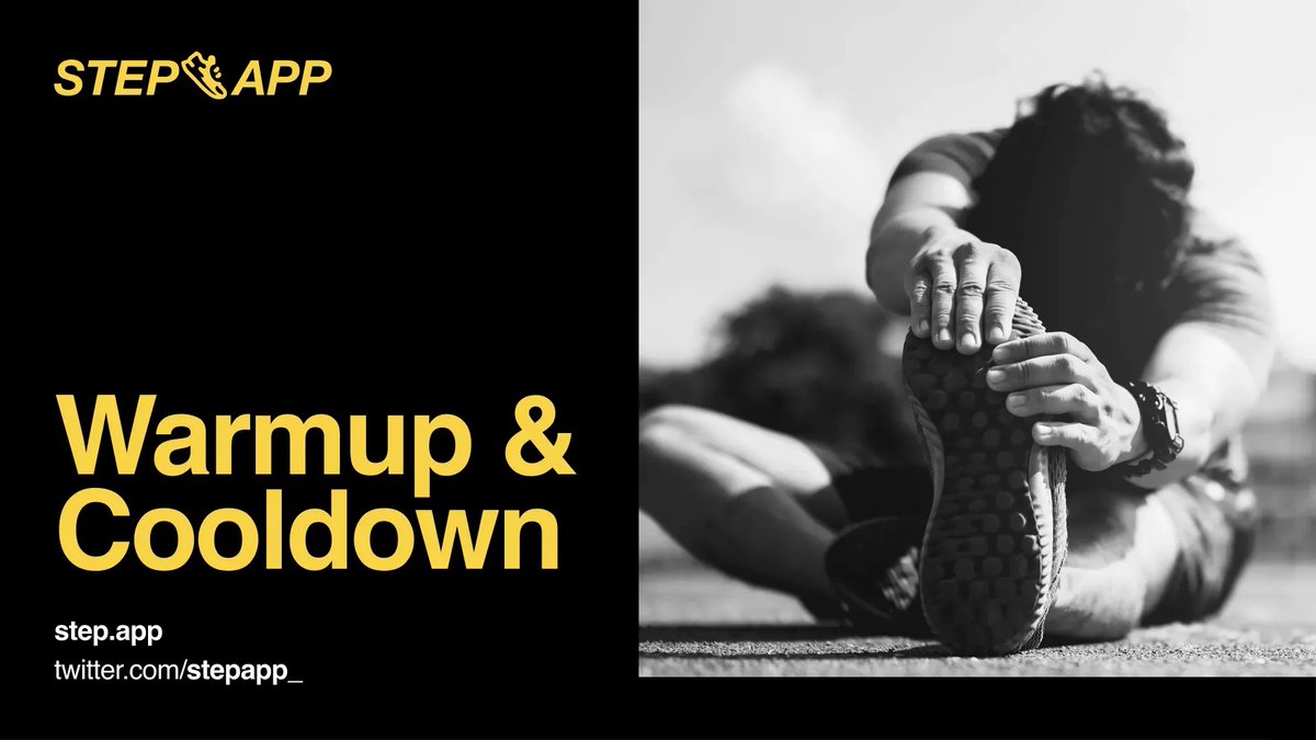 StepApp_'s tweet photo. Hey Step👟App Fam!
Let's warm up for a great week!

How many of us warm up properly before #fitness activities?
Warming up properly sets you up both mentally and physically for a successful workout and cooldown helps you recover!

Tips 👉https://t.co/Jq9DOgBx8f
#MoveToEarn $FITFI https://t.co/Q2soaWeO60