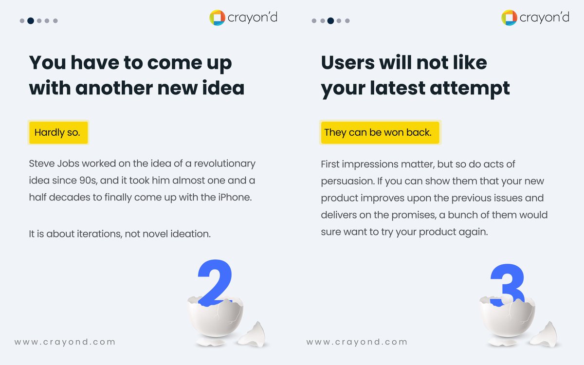 crayondofficial's tweet photo. Treating failures as a natural thing that is to be expected and learnt from makes the most sense. Swipe to read more.

#crayond #Mythbusters https://t.co/XEowqIiTmz