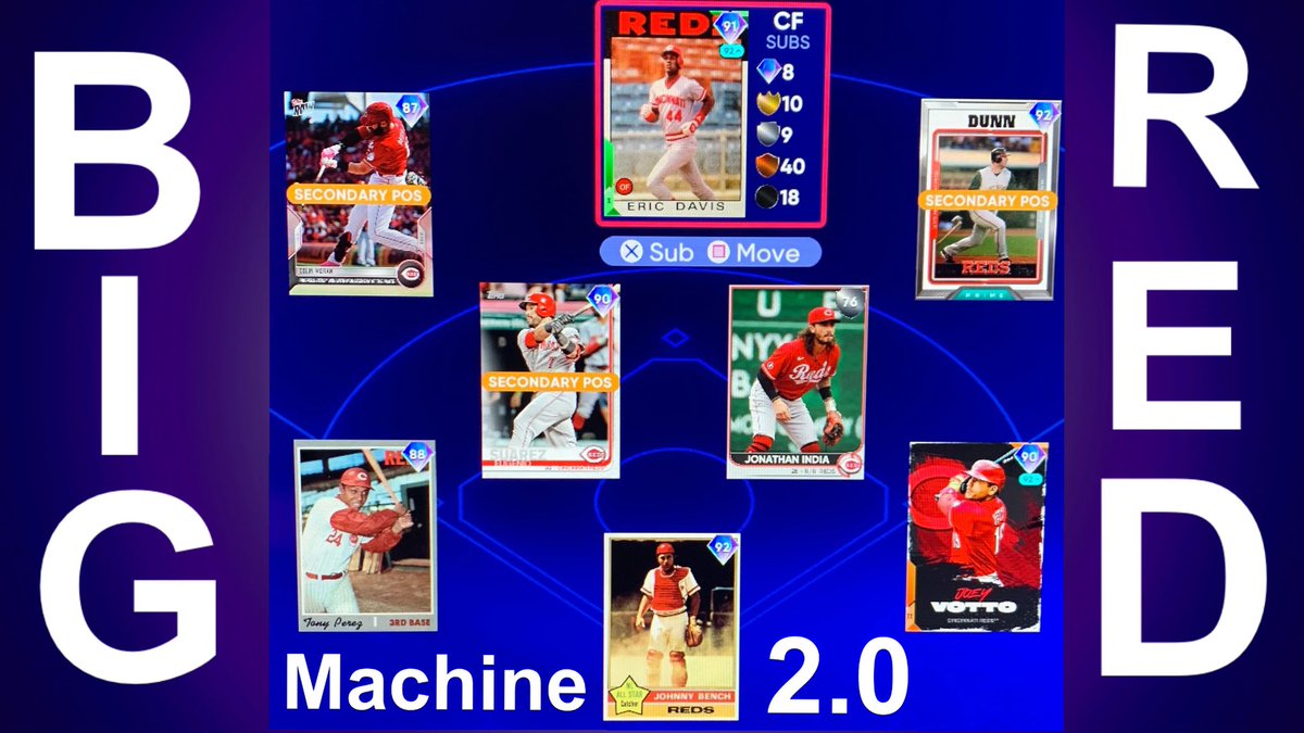 BaseballInd's tweet photo. MLB THE SHOW 22 Diamond Dynasty | Big Red Machine 2.0 Gameplay
https://t.co/3yxCCeM8kO https://t.co/SMvftj2d8o