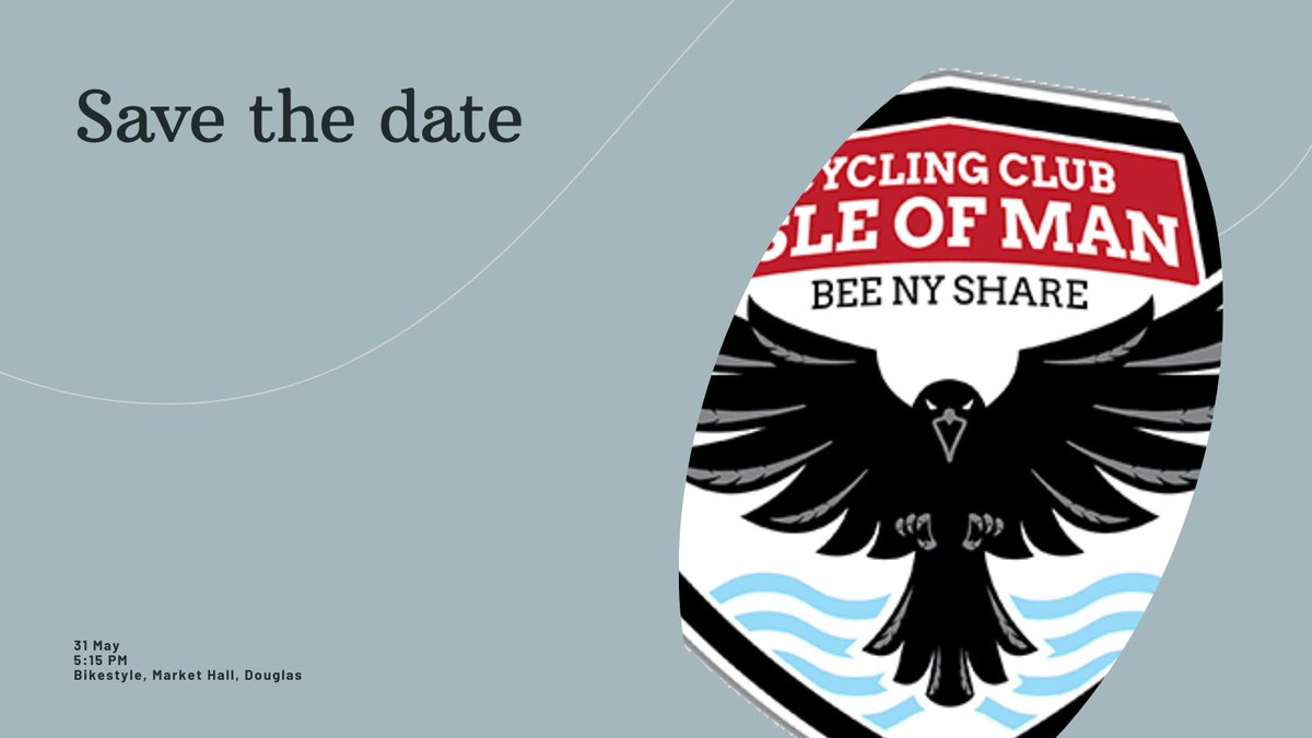 CCIsleofMan's tweet photo. Cycling Club Isle of Man will be hosting a launch event on 31st May at 5:15 pm, and you’re invited.
 
It will take place at Bikestyle in Market Hall, Douglas, and will be open to the public, media, and any persons who are interested in sponsorship opportunities. https://t.co/bfOd6q4mJH