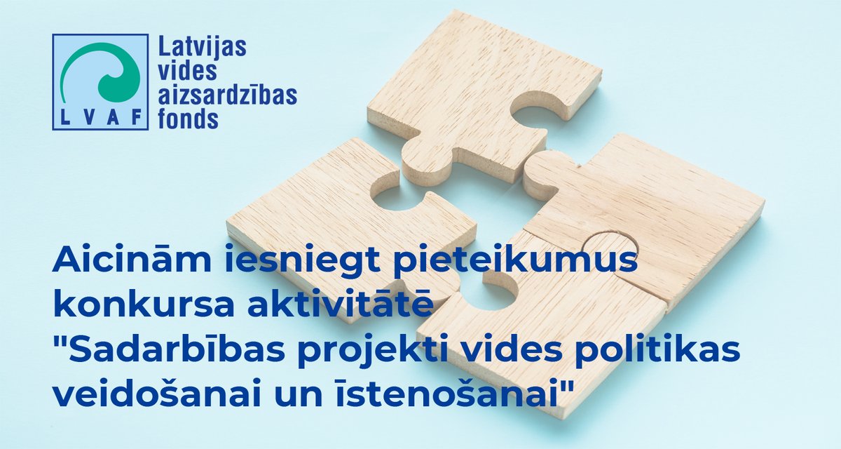 Tiek izsludināts projektu konkurss aktivitātē "Sadarbības projekti vides politikas veidošanai un īstenošanai". Projektu iesniegumu iesniegšanas termiņš ir 2022.gada 10.jūnijs. Vairāk info: vraa.gov.lv/lv/jaunums/tie…