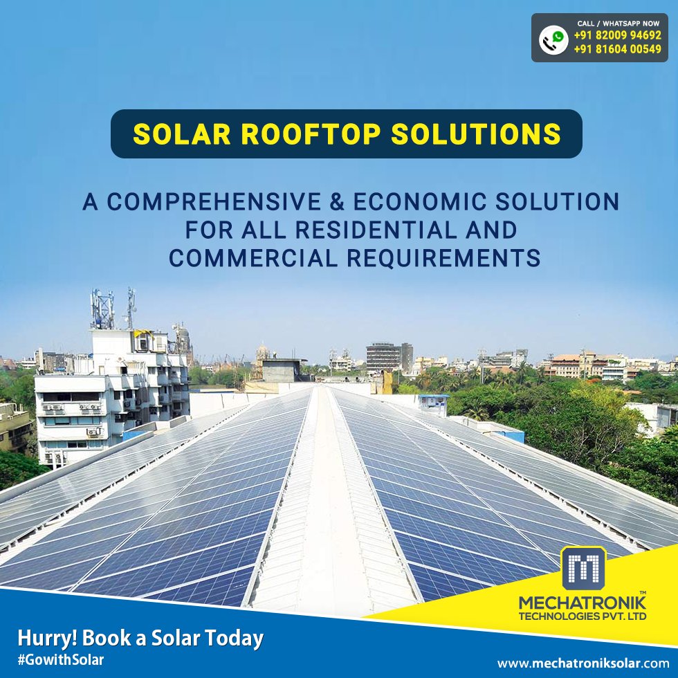 mecha_solar's tweet image. A comprehensive &amp;amp; economic solution for all residential and commercial requirements.

Mechatronik Technologies Pvt Ltd
For Commercial/Industrial/Residential Solar Inquiry Call:
📲 +91 82009 94692
📲 +91 81604 00549

Visit website: mechatroniksolar.com
.
.
.
#economicsolution