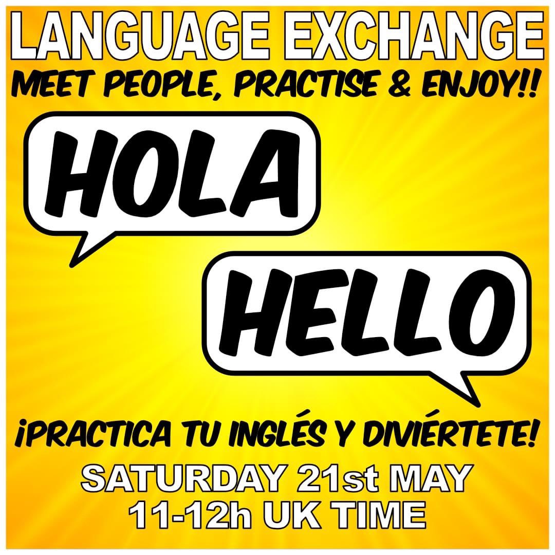 el_learn's tweet photo. New date for our free language exchange!

¡Nueva fecha para nuestro intercambio lingüístico gratuito!

👉campus@learnenelpatio.com
👉Zoom
.
.
.
.
.
.
#languageexchange #spanish #English #intercambiolinguistico #espanol #inglés #speakspanish #hablainglés https://t.co/mfvtQ46j7O