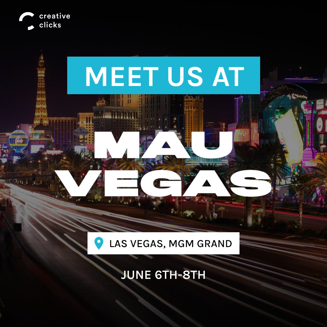 _creativeclicks's tweet photo. Viva Las Vegas๐ฅ We are very excited to announce that Creative Clicks is joining @mauvegas_ 2022, the world's leading mobile acquisition and retention summit from June 6-8! Would you like to schedule a meeting? Send an email to: sales@creativeclicks.com
#creativeclicks https://t.co/ruuB3e7qRr