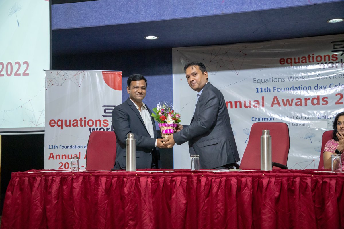 EquationsWork's tweet photo. Equations Work recently celebrated its 11th Anniversary on 10th May while also conducting the Annual Awards 2022 in Pune. We congratulate every team member on their achievements and contribution #ThankYou #anniversarycelebration

#Pune #IT #Software #AI https://t.co/SnZpOqSTJ6