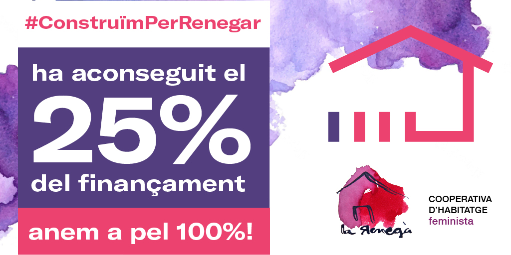 LaRenegacoop's tweet photo. Moltes gràcies per totes les aportacions rebudes, ja hem superat el 25% durant la primera setmana i pujant! 💪💜 Aquesta setmana anem a pel 50%. 

Feu clic aquí per saber per què és important que existeixin els dos habitatges socials a La Renegà 👉🏽 https://t.co/mju0jsBHSC https://t.co/OiImcnpSgS