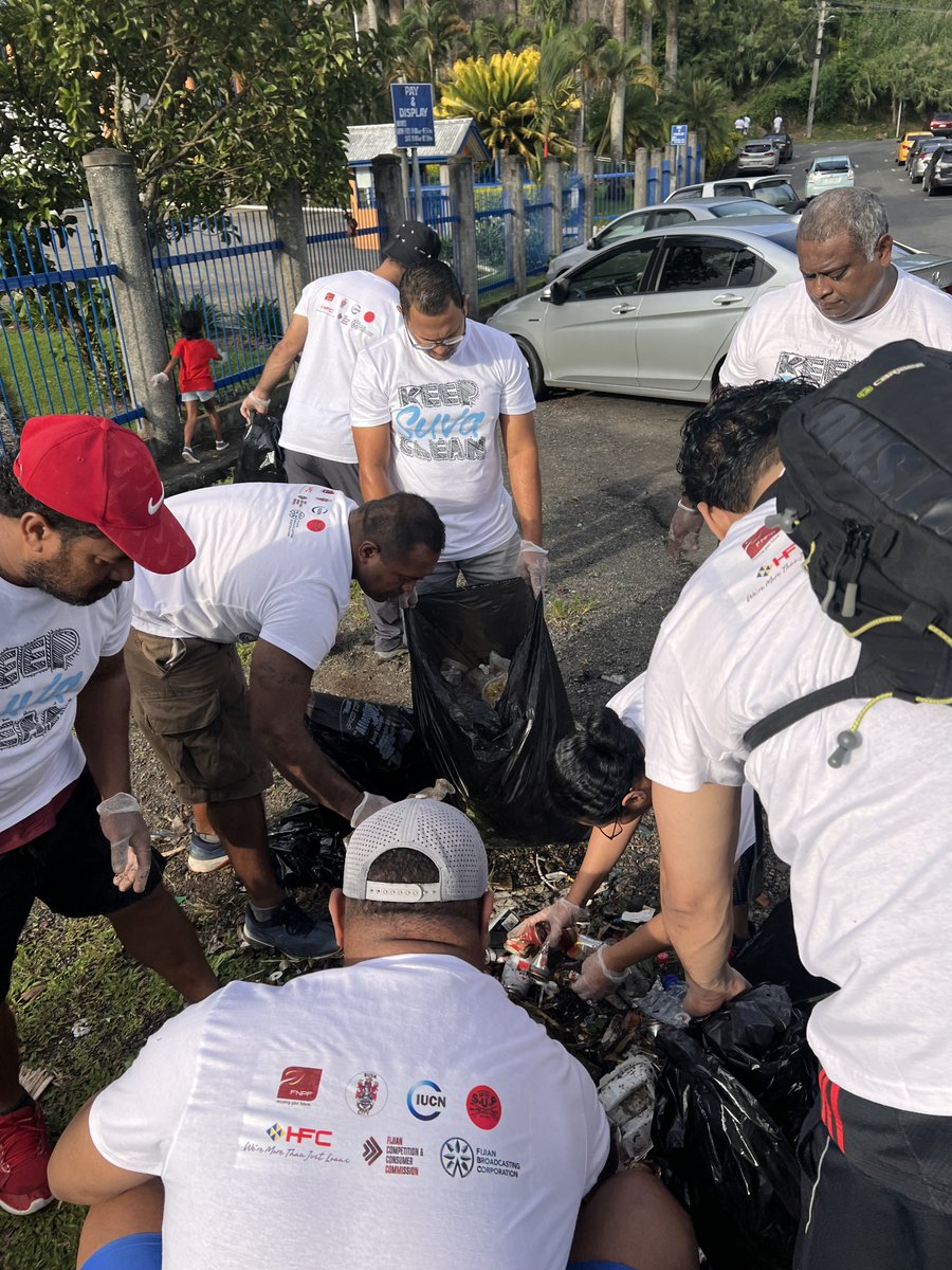 IUCN_Oceania's tweet photo. IUCN, through the Plastic Waste Free Islands project, together with @MyFNPF &amp; a number of partners supported the FNPF 'Keep Suva Clean Campaign' over the weekend as part of FNPF's Corporate Social Responsibility activity, targeting the Nabukalou Creek and Suva Foreshore in Fiji https://t.co/A93xeYbP5u