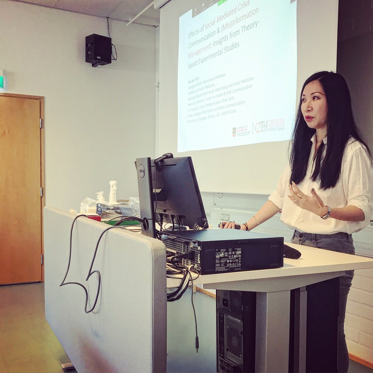vilmaluo's tweet photo. ” #crisis #communication is an extreme sport, where #defence and #preparedness are central” This month at @jyu_jsbe @uniofjyvaskyla visiting #Professor Yan Jin explains How #misinformation and #crises intervene #Jsbecc https://t.co/UrcAVzDKdj