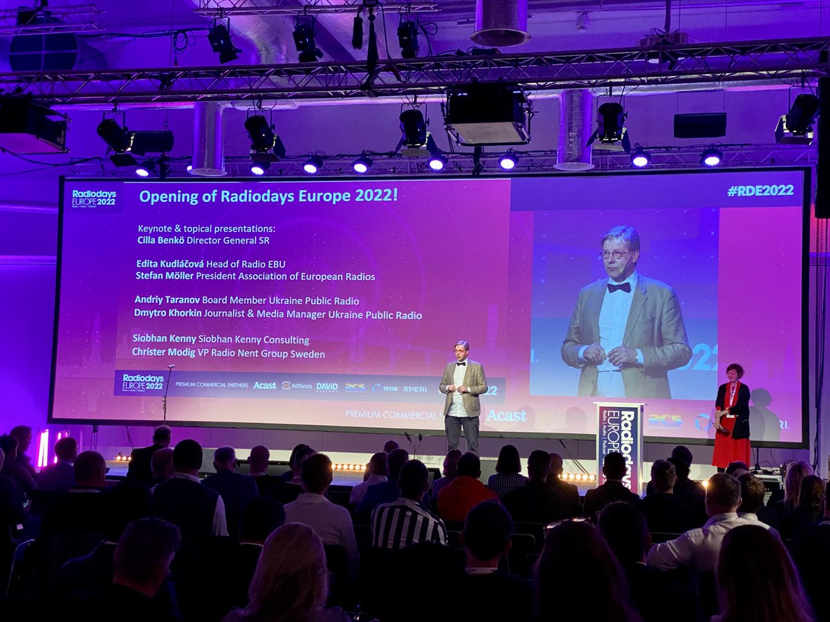 Great to hear ⁦<a href="/MollerStefan/">Stefan Möller</a>⁩ opening #RDE22, and reminding 1200 delegates of the importance of collaboration. ⁦<a href="/rpworldwide/">RadioplayerWorldwide</a>⁩ is proud to play its part in this.