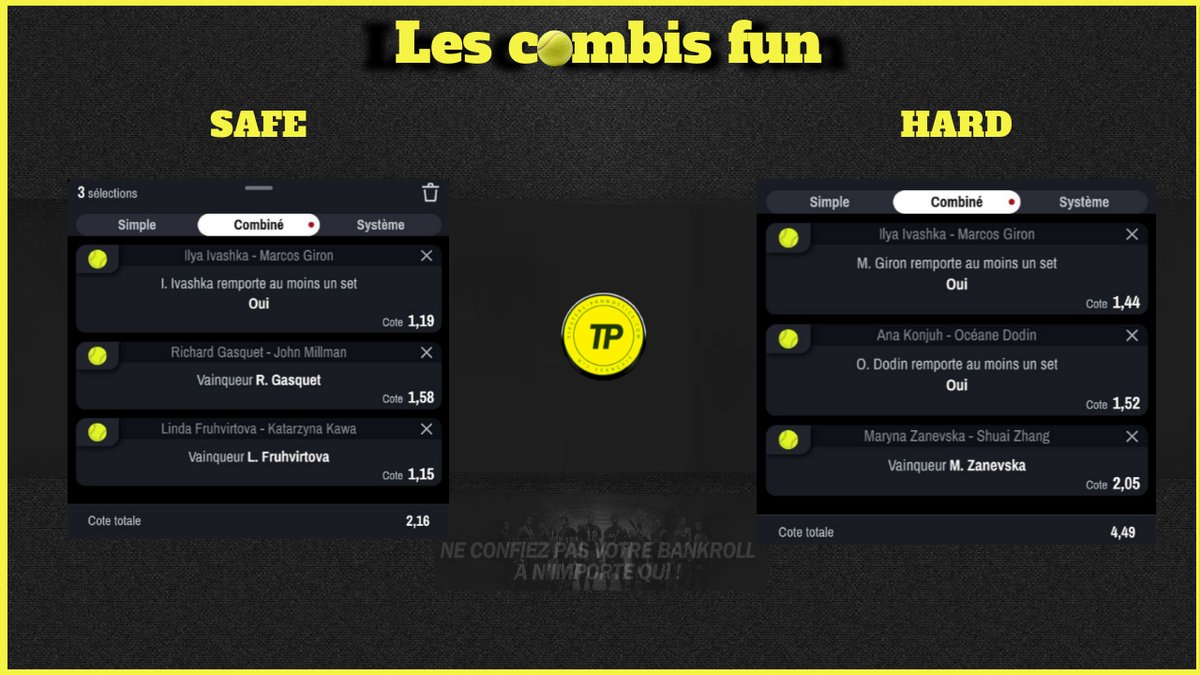 TipstersPronos's tweet photo. Notre tipster tennis vous fait parvenir son #CombiFun !
Ca se passe encore chez @WinamaxSport !
#ATP #WTA  #tennis #pronos #fun https://t.co/IPoblcCKt3