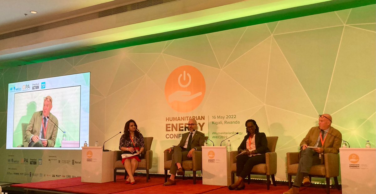 NORCAPweb's tweet photo. We’re at #HEC2022. To achieve clean and affordable energy for all by 2030 - we must scale up our #CleanEnergy efforts in humanitarian emergencies. Collaboration across sectors, agencies, private companies and communities is key! @EnergyGPA  @PracticalAction @NORCAPBenedicte https://t.co/Y28okiv2w1