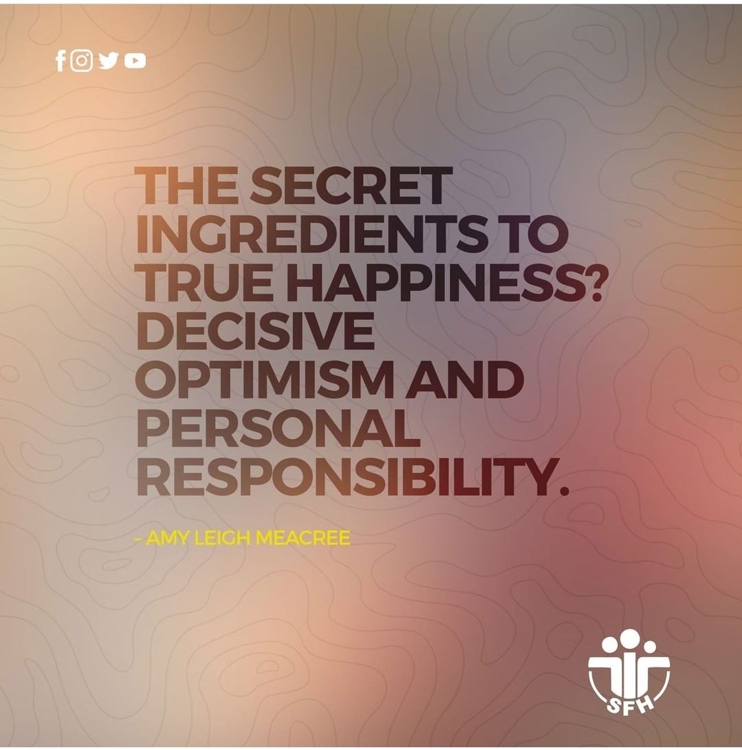 This week choose #Optimism and #personal #responsibility 

#MondayMotivation 
#sfhighana 
#IfEnobeFlexAbegForget 
#healthylivesforall