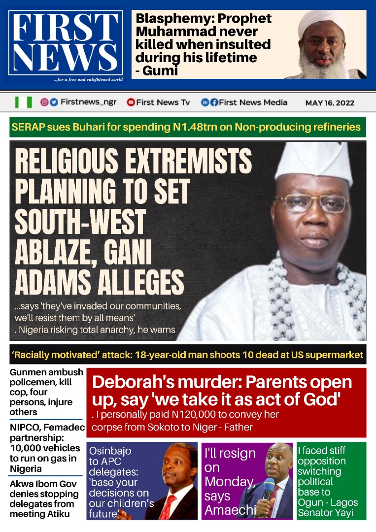 NewsCentralTV's tweet photo. #NewspaperHeadlines: Monday, May 16th, 2022
#WesternAfrican
> Threat to Security: National Security Warns Churches ~ GHANAIAN TIMES
> Bassirou Kante’s Alleged Financial Fraud: Intense Lobbying to hide big names? ~ FRONTPAGE https://t.co/TLMdTPRl7V