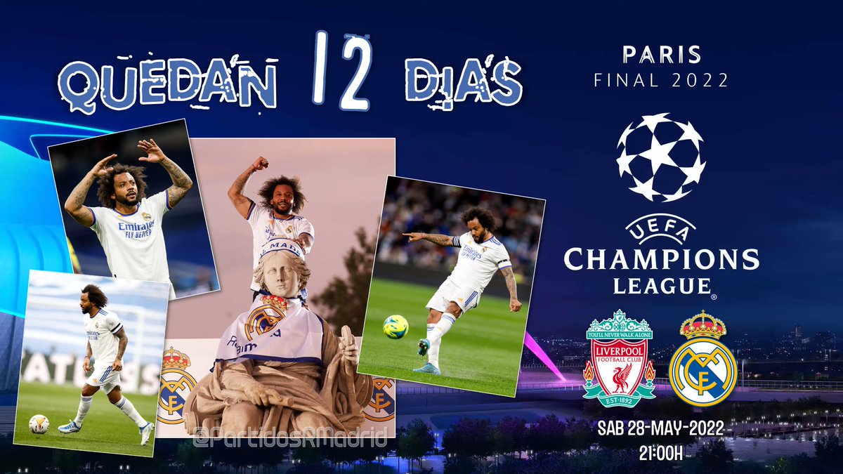 PartidosRMadrid's tweet photo. ⏳QUEDAN 1⃣2⃣ DÍAS⌛️
#APorLa14 #Champions #HalaMadrid #RealMadrid #FinalParis
@Elturre_10 @Scream__10 @BenzeFrank @Elregresodekro1 @EresunFeomeno @venamadridismo1 @newbernabeu2022 @damiancasol @tribumadridista @JotaJoker8 @vhsrnews https://t.co/4AQ0w4rGxs