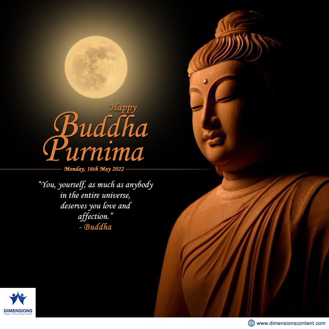 DimensionsWorld's tweet photo. Wish you all a happy Buddha Purnima. 

May Lord Buddha's teaching keep showing us all- the way towards compassion and enlightenment.

#BuddhaPurnima2022 https://t.co/BxVqBibFgJ