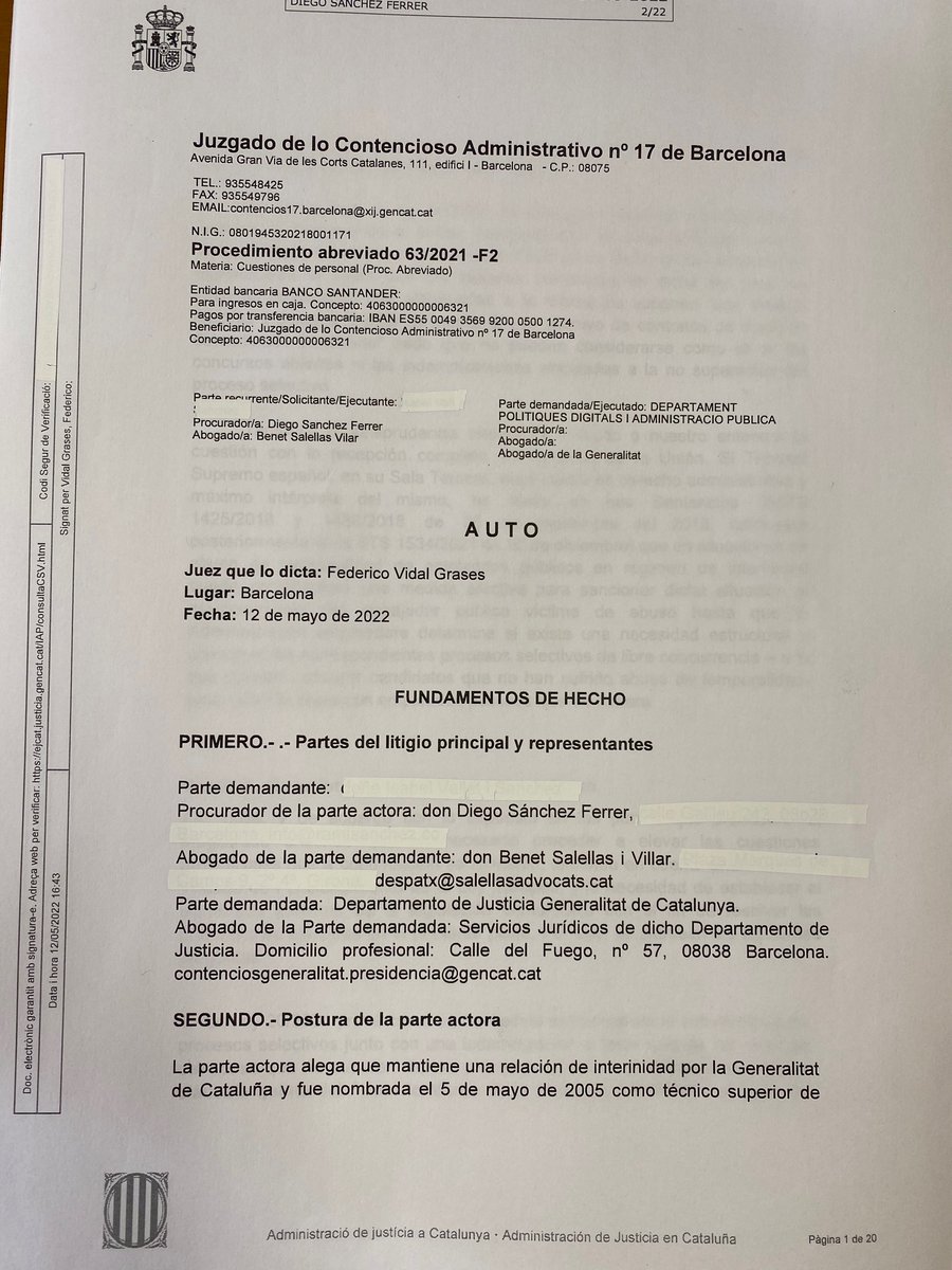 salellasadv's tweet photo. Un jutjat contenciós administratiu de Barcelona ens estima la petició i eleva una qüestió prejudicial al TJUE sobre les mancances de la llei 20/2021 i l'incompliment del dret europeu que suposa la llei i la jurisprudència actual del TS. Hi ha camí cap a la fixesa! https://t.co/ihJOhAVKgJ