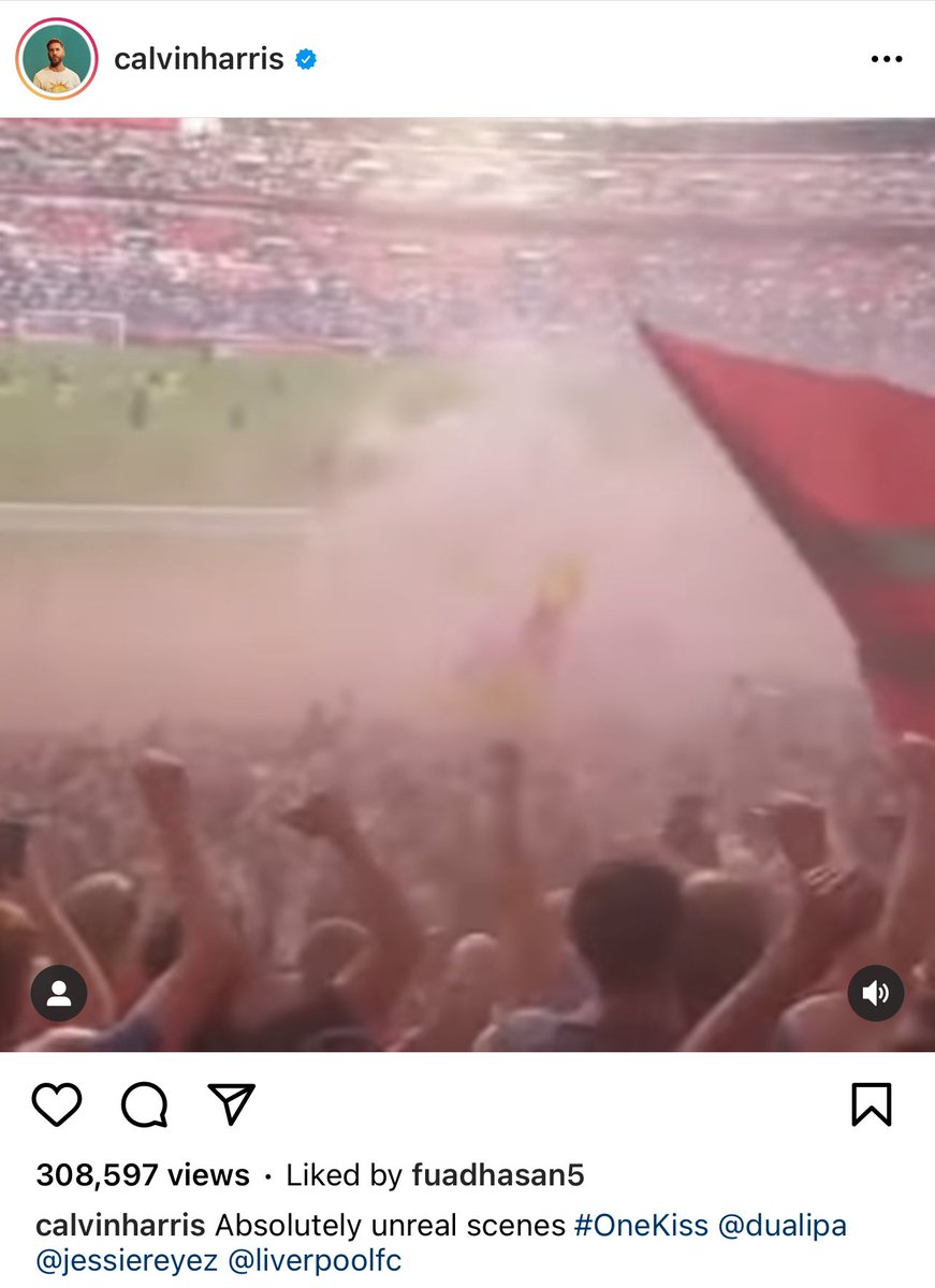 Calvin Harris loves The Reds as well