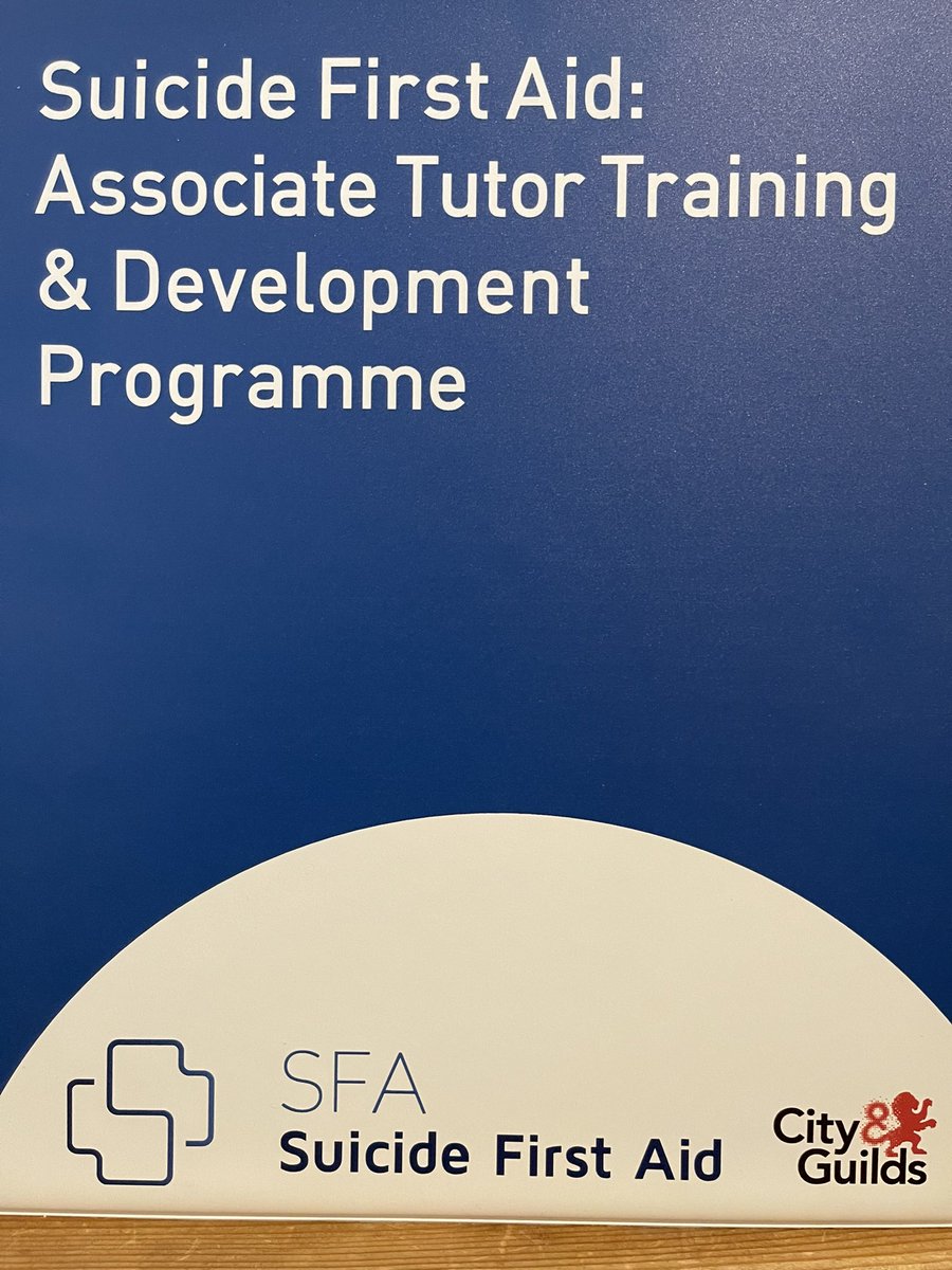 <a href="/suicidefirstaid/">SFA: Suicide First Aid</a> looking forward to getting stuck in, first day of 4 #teamwast
