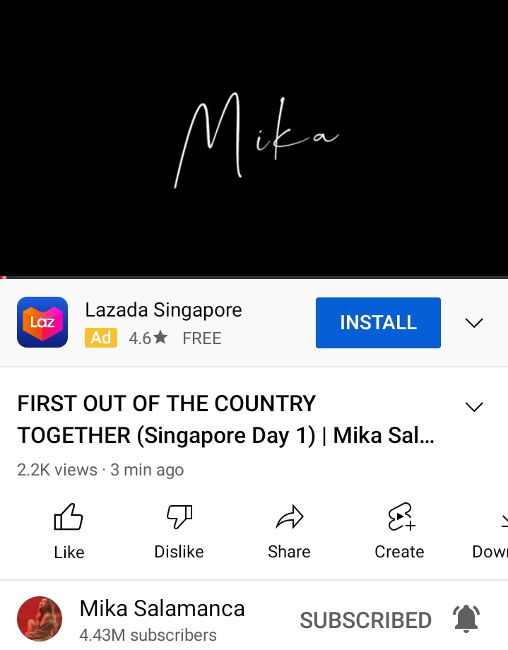mikanationwide's tweet photo. Ayan na yung pinakahihintay nating travel vlog! 🥳 Watch na tayo fam and don't skip ads. 

Title: FIRST OUT OF THE COUNTRY  TOGETHER (Singapore Day 1)

Youtube | Mika Salamanca

link: https://t.co/cxrvWrsSZW
#SGXMiWo https://t.co/OzKyg0b1MZ