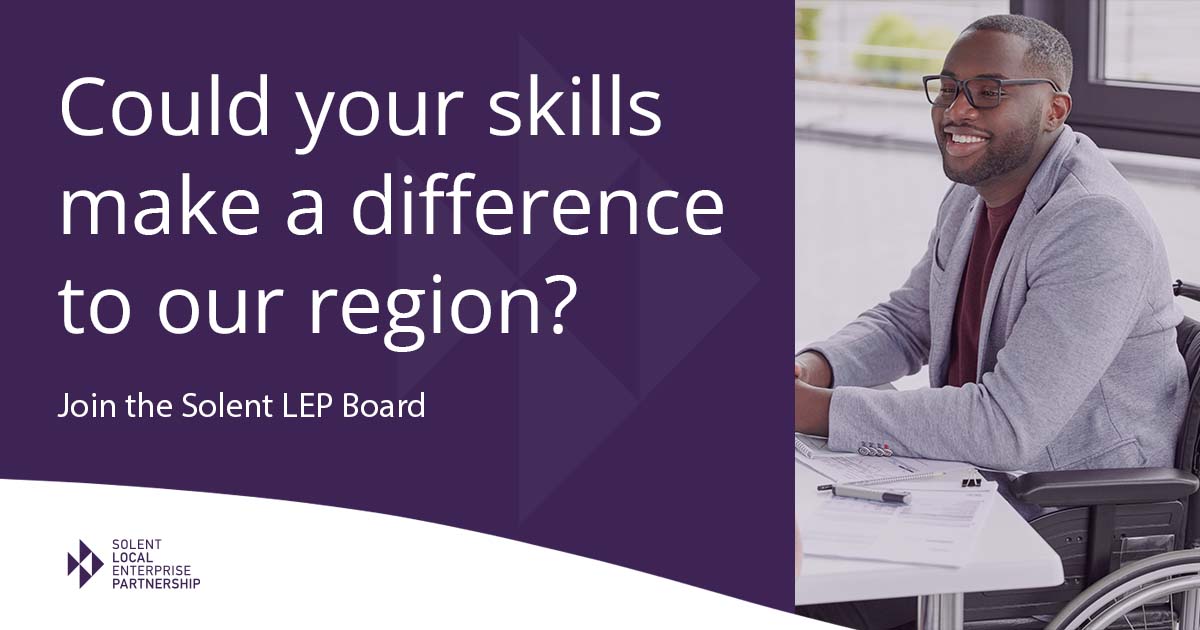 Your skills, passion &amp; experience could make a real difference to the future of the #SolentRegion.
We’re seeking new Board members to contribute to the development of the LEP.

Closing date is 23:59 tomorrow. D/load your application pack: solentlep.org.uk/get-involved/b…