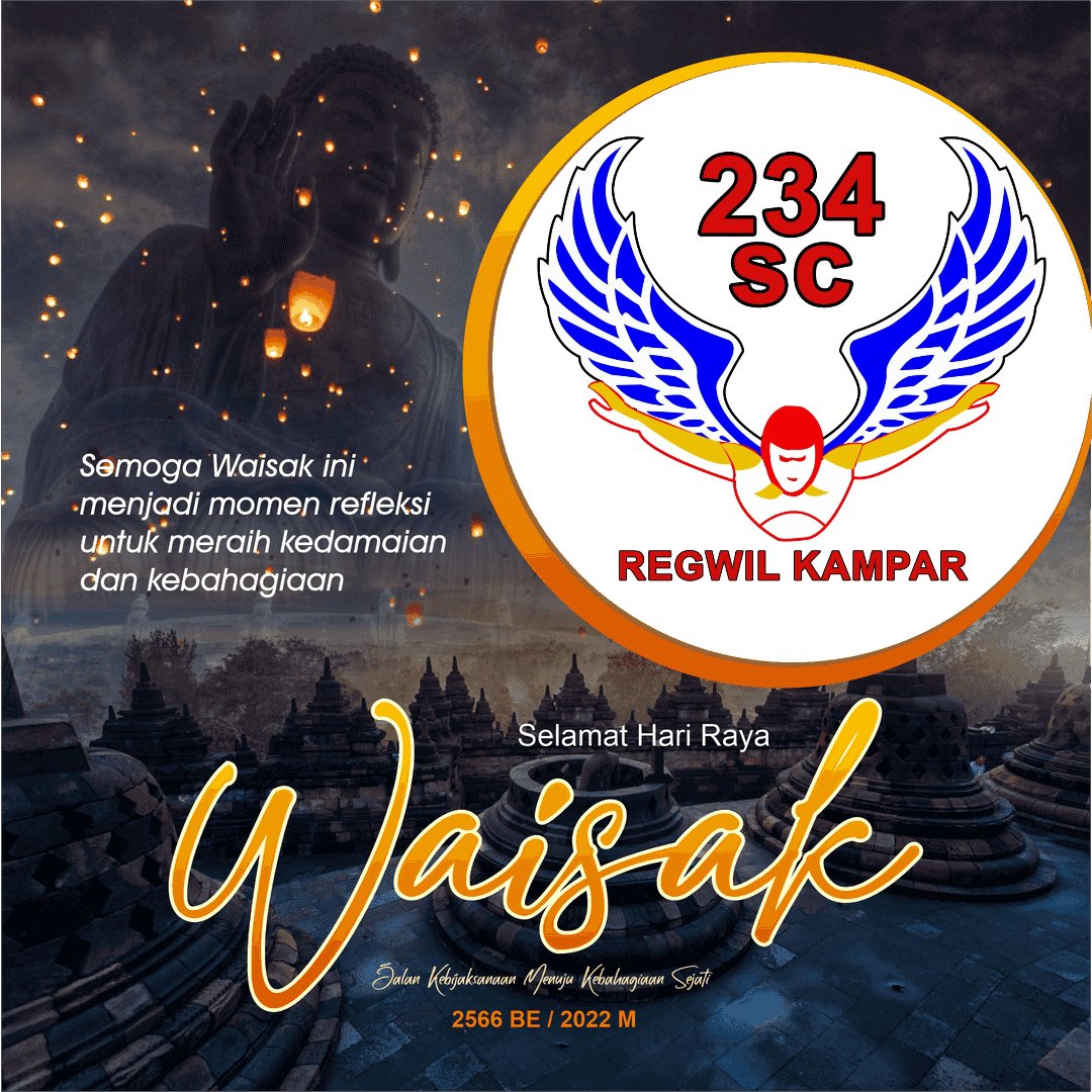234SCKampar's tweet photo. Selamat Hari Raya Waisak 2566 BE 😀🙏🏻
@234SCMEDAN 
@234ScRiau 
@234_SCManado 
@234SC_INHIL 
@234SCInhu 
@234SC_Pekanbaru 
@234SC_Sumbar 
@234SC_Sukabumi 
@234SC_Baganbatu 
@234SC_BALI 
@234SCPELALAWAN 
@234SC_DUTCHSIDE 
@234SC_PLB 
@234SCDenpasar 
@234SC_Depok 
#waisak2022 https://t.co/SDXZ1IvEie