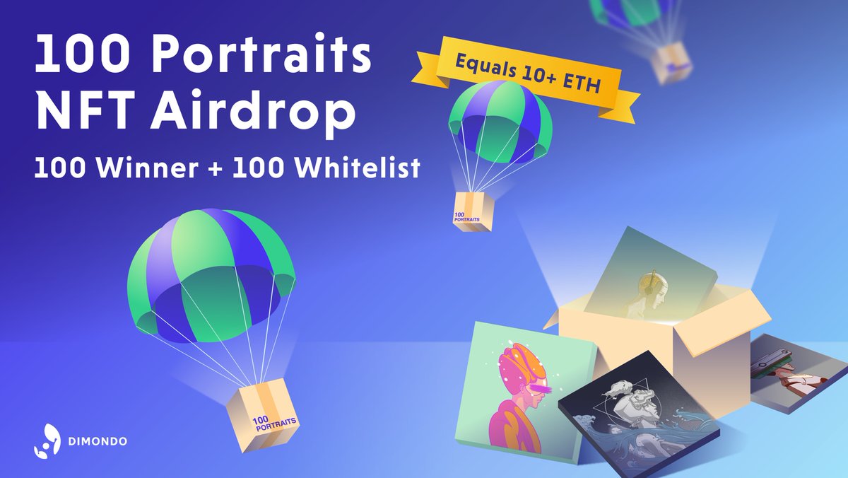 #100PortraitsNFT Cooperation Ruffle
#Airdrop #Whitelist #Giveaways 
🎁Total equals 10+ETH!

Enter by #Telegram Bot: @Airdrop100PortraitsNFTBot
Retweet+ tag 3 friends!