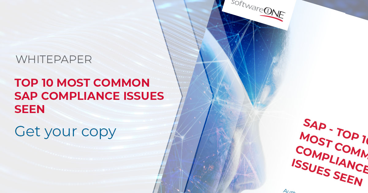 SoftwareOne's tweet photo. To tackle #SAP #compliance issues and resolve them, you need to first be aware of them.
👉 In our whitepaper we investigate the top 10 SAP most common license compliance issues: https://t.co/zfvkIowvfE
#IndirectAccess #ERP #audit #PublisherAdvisory #SAPLicensing #SAPServices https://t.co/DQhnLApHNP