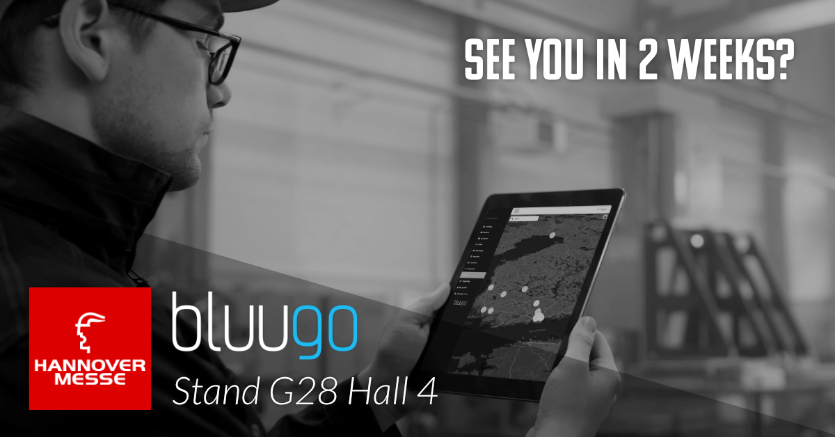 Only 2 weeks to go before #HannoverMesse2022! We will be showcasing our game-changing Tracking Cloud™ solutions on all event days at Stand 28 in Hall 4. Come swing by our booth or book a meeting with us in advance and let’s discuss more: bluugo.fi/en-us/meet-blu… #HM22