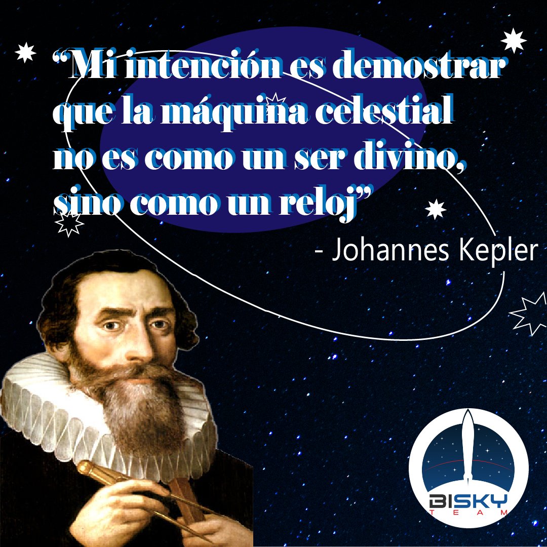 “Mi intención es demostrar que la máquina celestial no es como un ser divino, sino como un reloj.” - Johannes Kepler

#BiSKYTeam #astronomy #physics #space