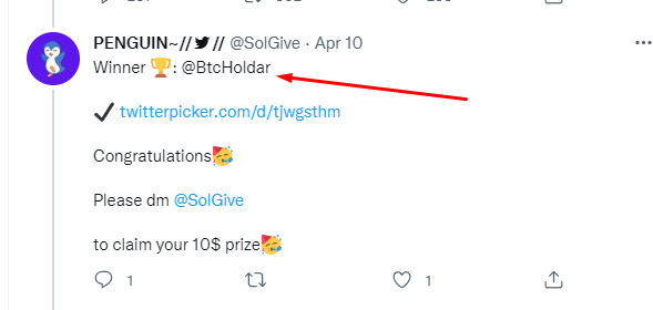 Scam Giveaways tweet media