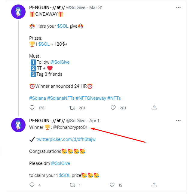 Scam Giveaways tweet media