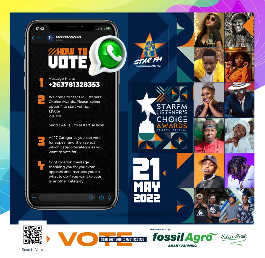capitalkfm's tweet photo. 5 DAYS TO THE BIG EVENT!

Send Hi to +263781328353 and follow these steps to vote for your favorite artists.
 
#TenItUp #XtremeRadio https://t.co/bD9Z2hdPJK