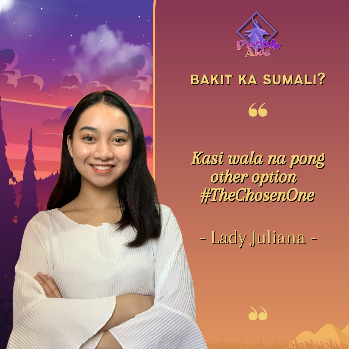 spcshsalce's tweet photo. #PurpleAlce
#LetAlceReclaimTheThrone
#VioLetsWin
#KagatNgAlceRawr
Spiels by: Shala Abanilla and Lyca Abenoja
Layout by: Ryza Gandaruza https://t.co/2lZNnQlkdb