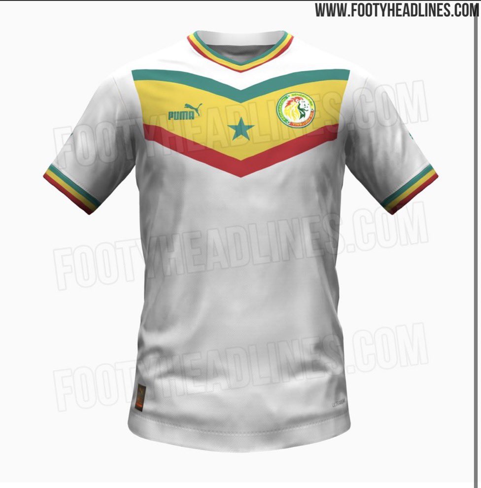 13football_com on X: Voici à quoi ressemblerait le maillot que portera le  Sénégal🇸🇳 lors de la Coupe du Monde 2022. 📸@Footy_Headlines   / X