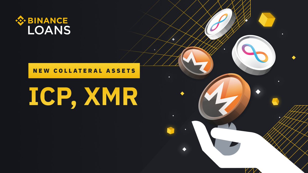 #Binance Loans adds $ICP &amp; $XMR as Collateral Assets.

➡️ binance.com/en/support/ann…