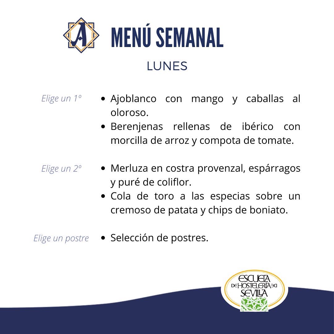 ESH_Sevilla's tweet photo. Consulta el menú completo de la semana aquí 👉🏼 https://t.co/bxHwMAjbXS
#alumnosenacion #eshsteam #comedorescolar #practicaslectivas #eshs #grupolezama #azajal #Restaurante #movimientoeshs https://t.co/BEVIlGEI6R