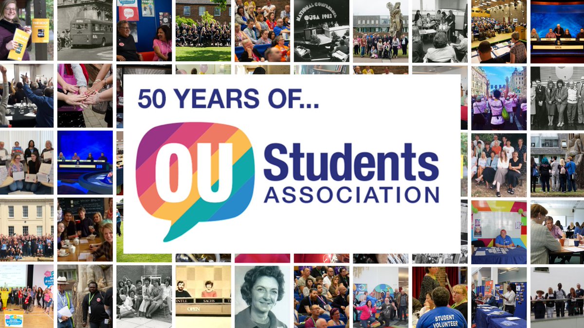 OUstudents's tweet photo. On 16 May 1972, the @OpenUniversity Council approved the formation of the OU Students Association. That makes us 50 years old today 🥳 

We’ve had 50 incredible years representing, empowering and celebrating #OUstudents – here’s to the next 50 🙌

https://t.co/LyluwS9UFP https://t.co/r3ogyQTEWF