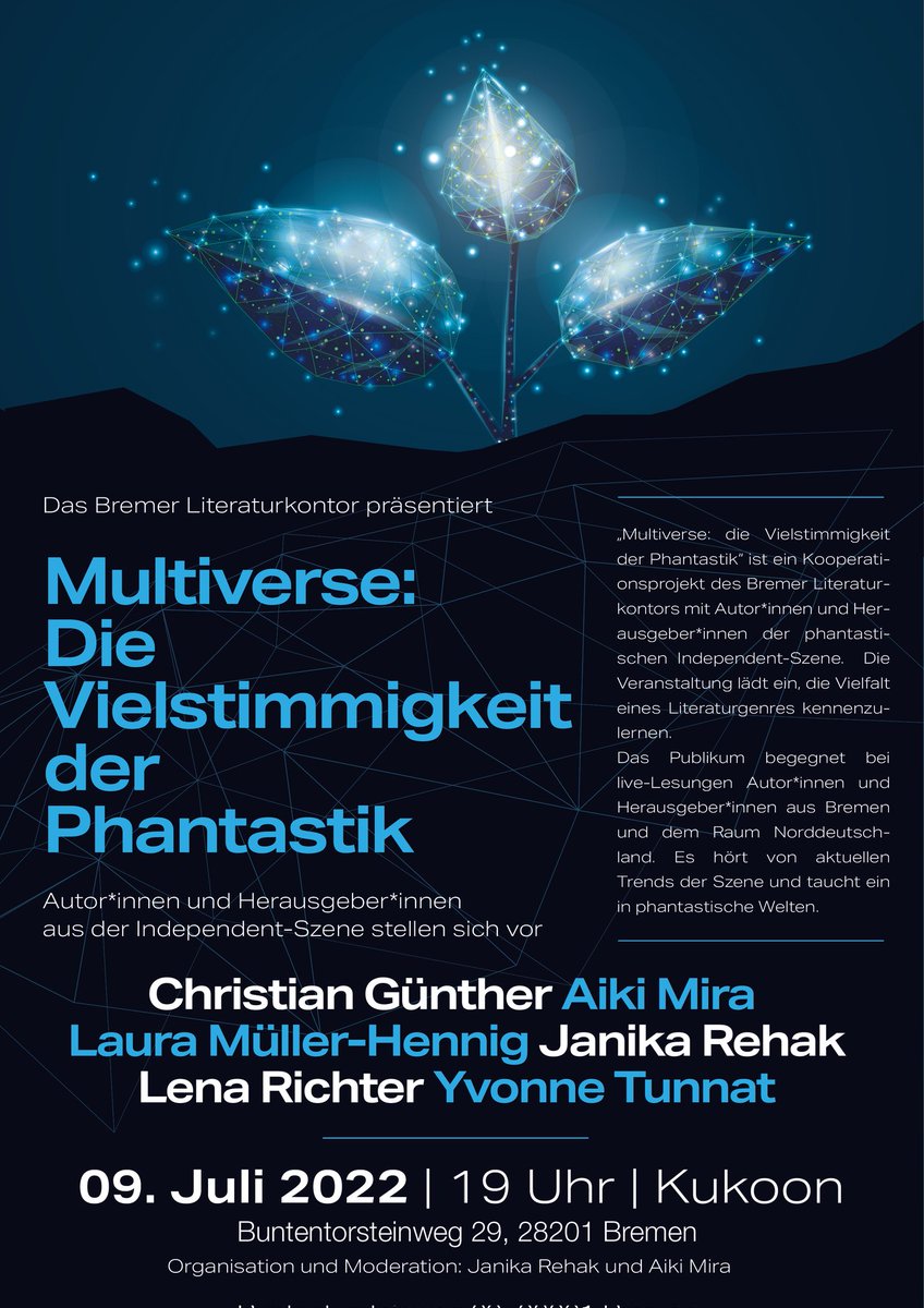 aiki_mira's tweet photo. et voilà!
unser Flyer für #Multiverse2022
gestaltet von @fantasypunk_de https://t.co/moAxwzMyy5