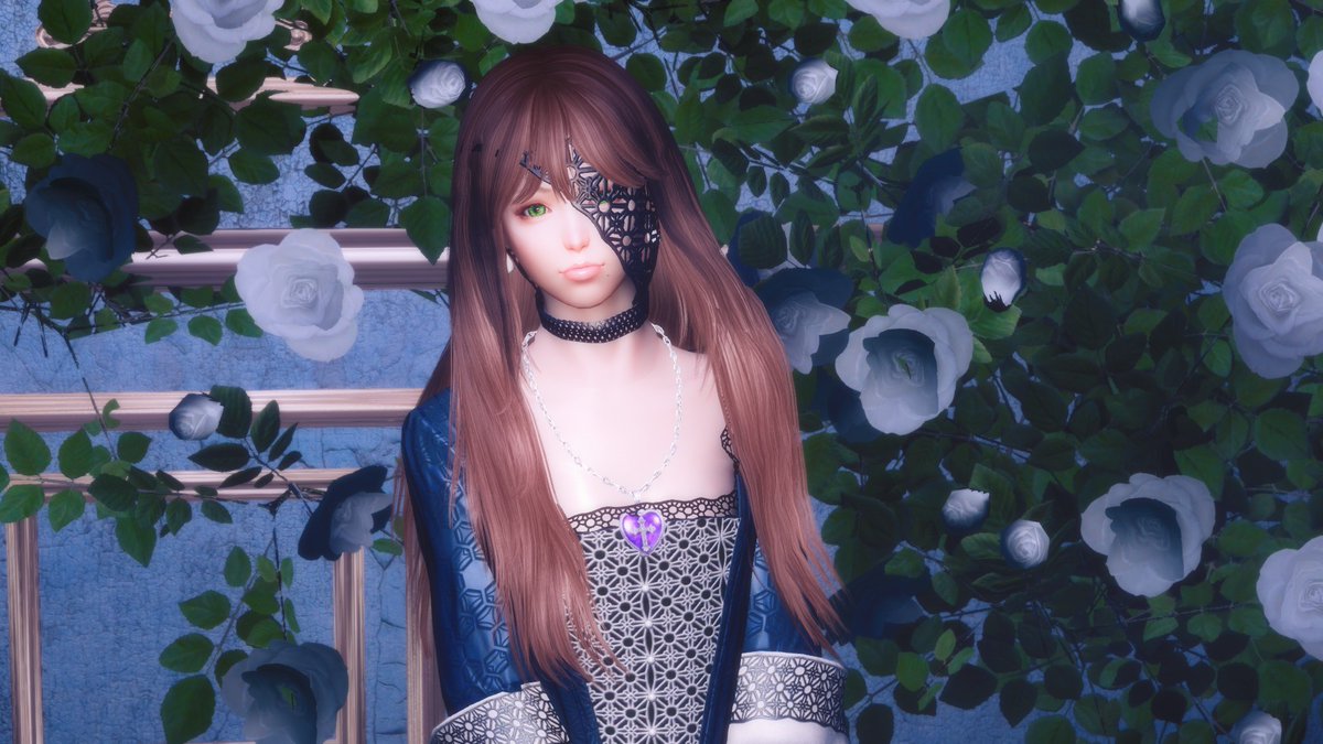 王女服と眼帯で撮影！🌼
#Skyrim #スカイリム