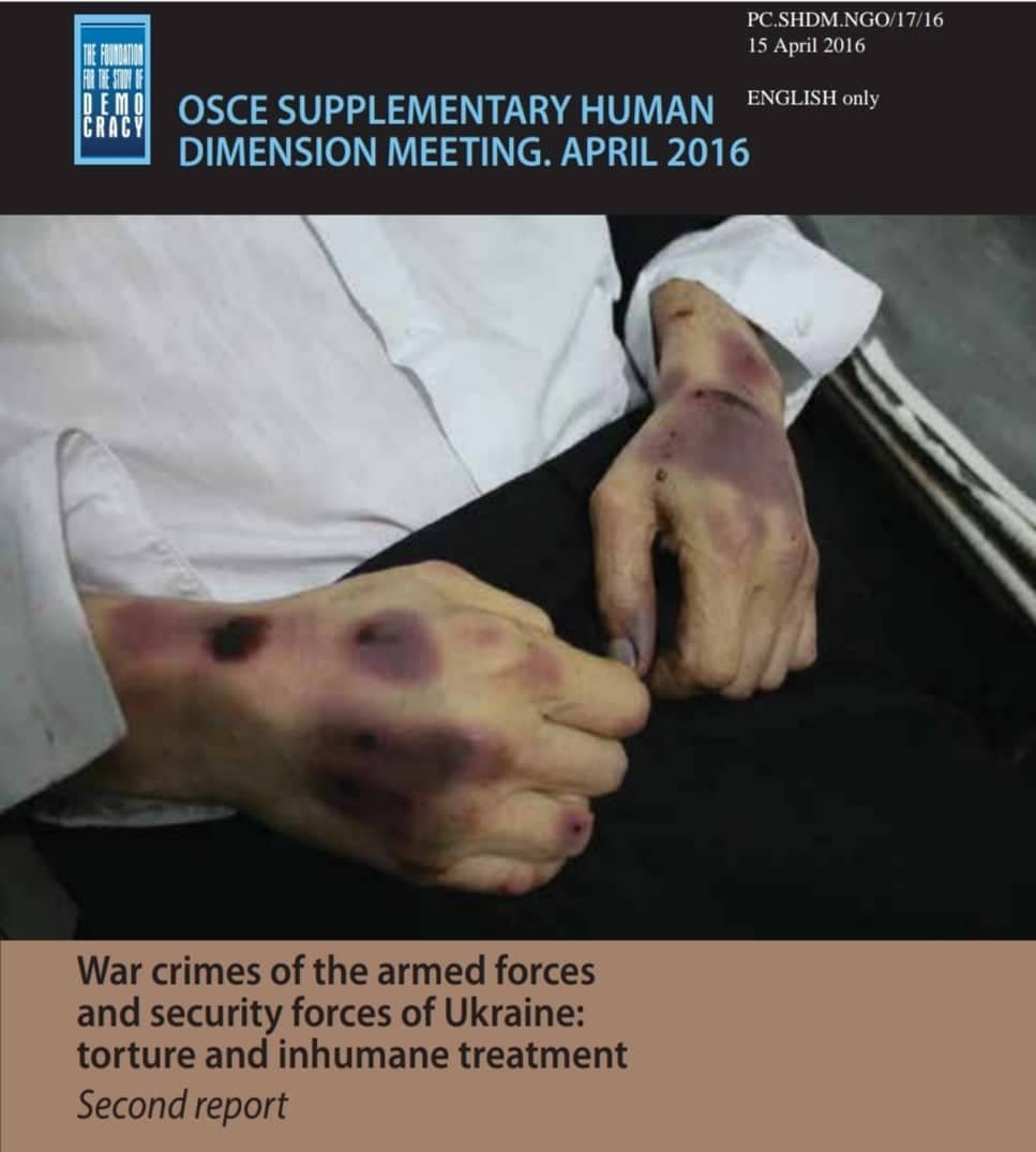 Gitro77's tweet photo. Nel 2016 l'Organizzazione per la sicurezza e la cooperazione in Europa (OSCE) pubblicava il report sui crimini di guerra perpetrati dai soldati ucraini. “Neppure in una vera guerra si sono mai viste torture simili” si legge nel documento.
https://t.co/hmW9CrXLvf https://t.co/EFwf9elFvv
