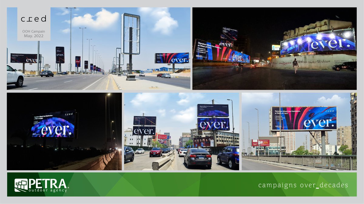 PETRA_OOH's tweet photo. #CredDevelopments  has announced the #launch of their project. #ever
The #strategically located #outdoorcampaign for #cred covers East and #WestCairo with a colorful appear that made a cheerful impression on #Cairo Roads
#Petra_outdoor_agency 
#Campaigns_over_decades https://t.co/bmmXhGZAM0