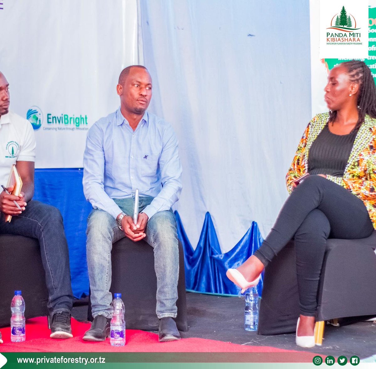 PlantationPfp2's tweet photo. PFP 2 together with other stakeholders participated in the Iringa Innovation Week and held a panel discussion about *the role of extension service in increasing productivity and economic gain in forestry* . #Pandamitikibiashara.
#PFP2 https://t.co/719VAgKD2q