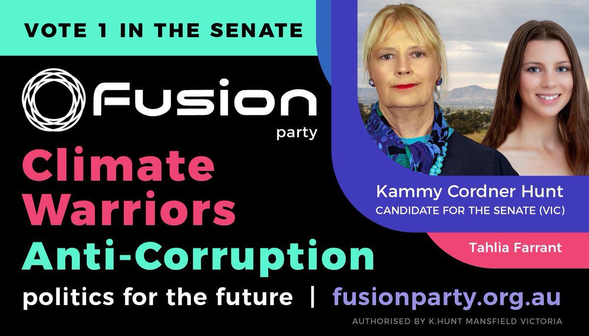 ClimateEmerge17's tweet photo. Vote 1 FUSION in the Senate. Here's @KamKamCords and Tahlia for Vic.
https://t.co/NLZZMyVEom
#Vicpol #StringSt #climateemergency #AusVotes22 #auspol https://t.co/4eJZ2j3qdT