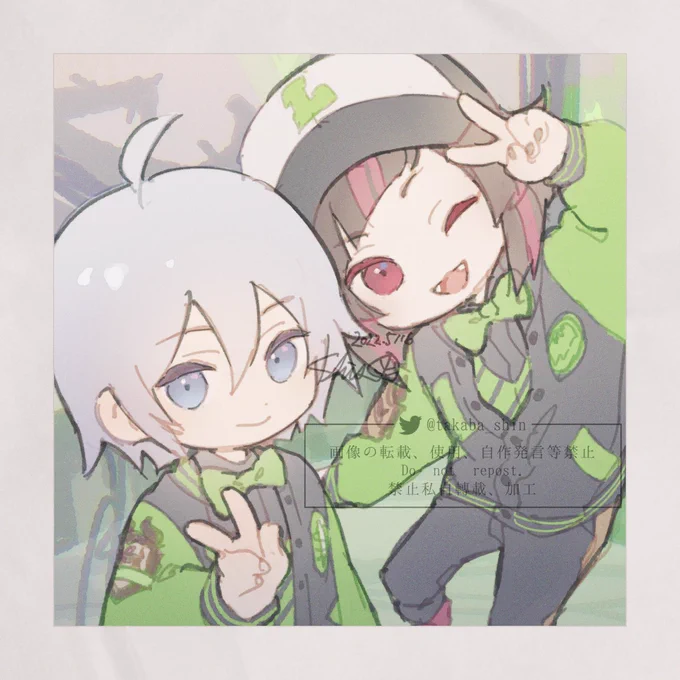 340rt1700いいね↑ありがとうございます感謝絵として、年始に描けなかった親父殿を添えてチェッキー#ツイステファンアート #shisoART  