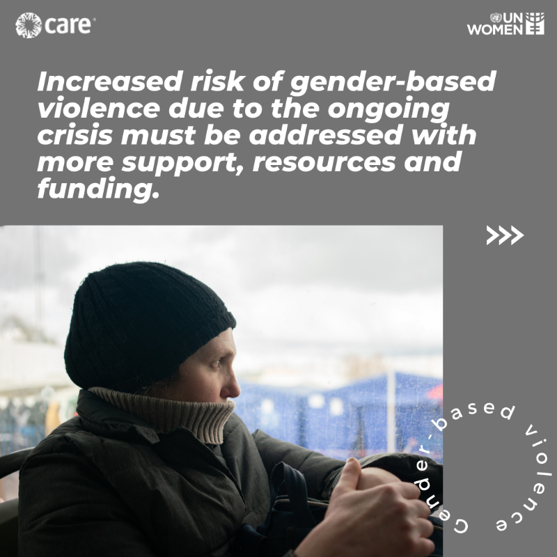unwomeneca's tweet photo. Safety fears have increased in #Ukraine based on reports of conflict related sexual violence in the occupied territories as well as rising cases of gender-based violence. Some services for survivors have been suspended, according to a new @unwomenukraine and @CAREGlobal report.