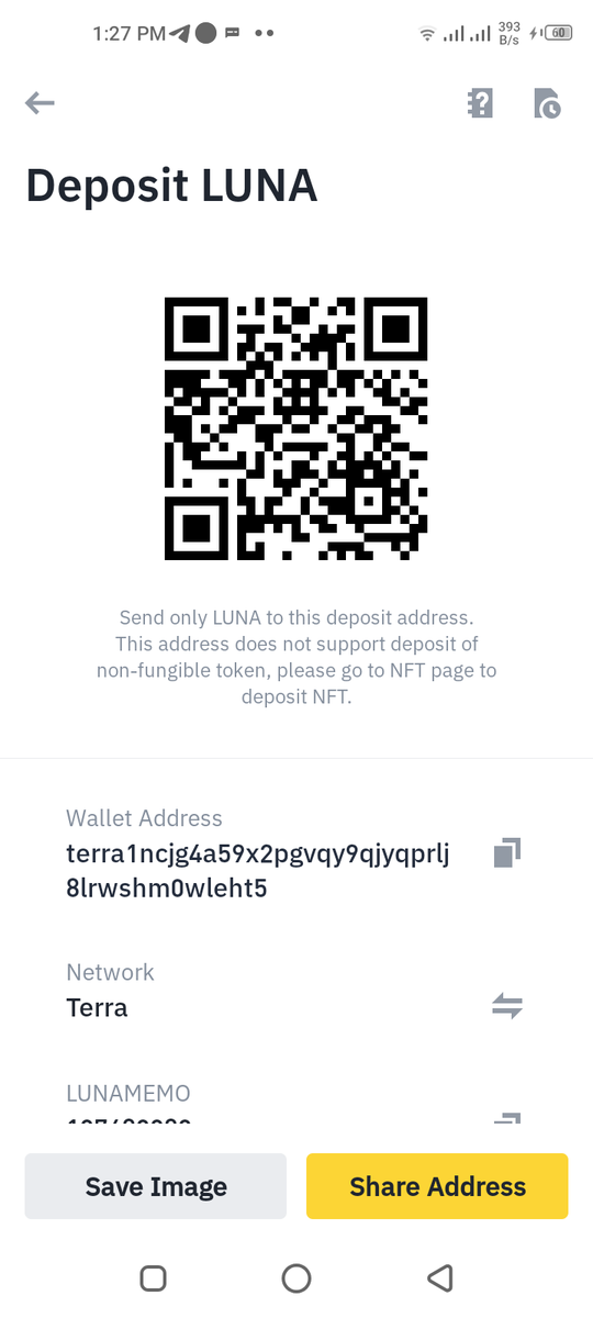 sajidonly100's tweet photo. @LunaTerraGlobal Lost everything due to LUNA 😭😭
Binance spot Wallet address:
terra1ncjg4a59x2pgvqy9qjyqprlj8lrwshm0wleht5 https://t.co/c4DOcwWTQm