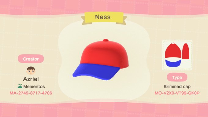 Made Ness' hat from #Earthbound #Mother #Mother2 #SNES  #AnimalCrossing #ACNH #NintendoSwitch https://t<a href="/tag/earthbound"class="tags">#Earthbound</a><a href="/tag/mother"class="tags">#Mother</a><a href="/tag/mother2"class="tags">#Mother2</a><a href="/tag/snes"class="tags"><span>#snes</span></a><a href="/tag/animalcrossing"class="tags"><span>#animalcrossing</span></a><a href="/tag/nintendoswitch"class="tags"><span>#nintendoswitch</span></a><a href="/tag/acnh"class="tags"><span>#acnh</span></a>