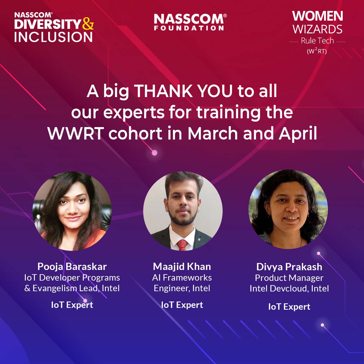 nfinclusion4all's tweet photo. A big shout out to all our mentors who have put together brilliant workshops for #womenintech. Thank you for sharing insights and making these sessions interactive. The live demos engaged the participants and helped them understand the concepts in-depth.
#W2RT #IoT #BigData https://t.co/3EYQaRmOsU