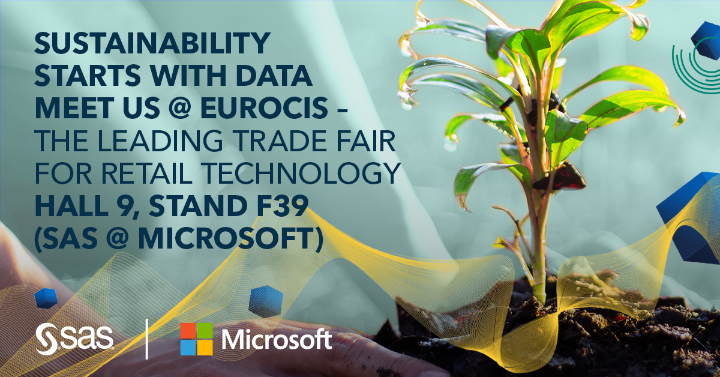 edwardkerrigan1's tweet photo. #Eurocis2022 will open its doors again. Meet SAS at the @Microsoft booth from May 31 to June 2, 2022 and learn how #sustainability starts with data. https://t.co/4tjw5RhjPI #retail https://t.co/U6vfMlWrYC